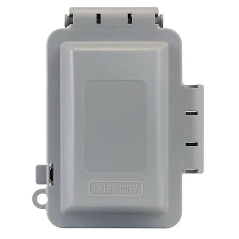 commercial electric non-metallic 1-gang in-use electrical box cover|one gang metal receptacle cover.